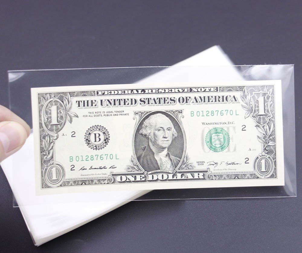 Holdery na banknoty 6X13 cm 25 szt